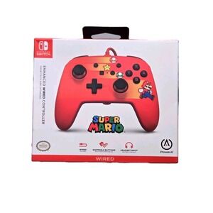 PowerA Enhanced Wired Controller Nintendo Switch Super Mario Mushroom Kingdom